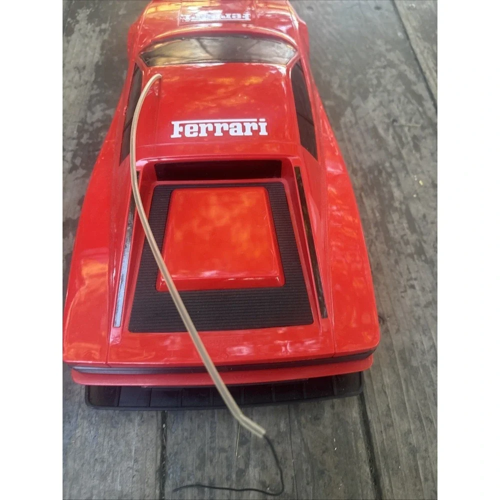 Vintage 1986 Nikko Ferrari Testarossa 1:18 RC Car Remote & Original Foam Red